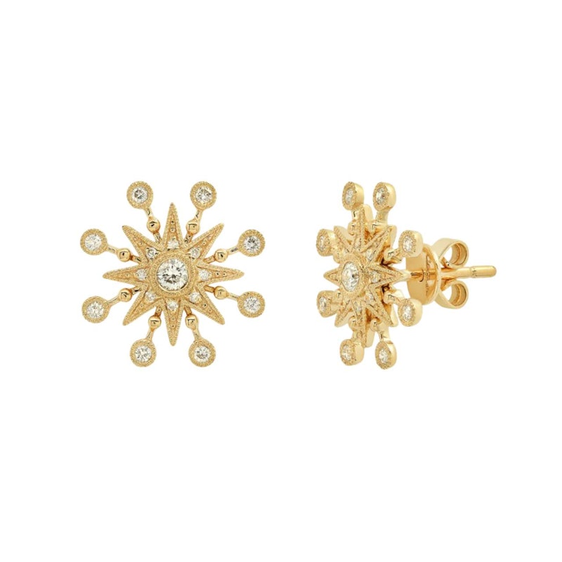 Colette 18k Yellow Gold and Diamond Twinkle Star Stud Earrings