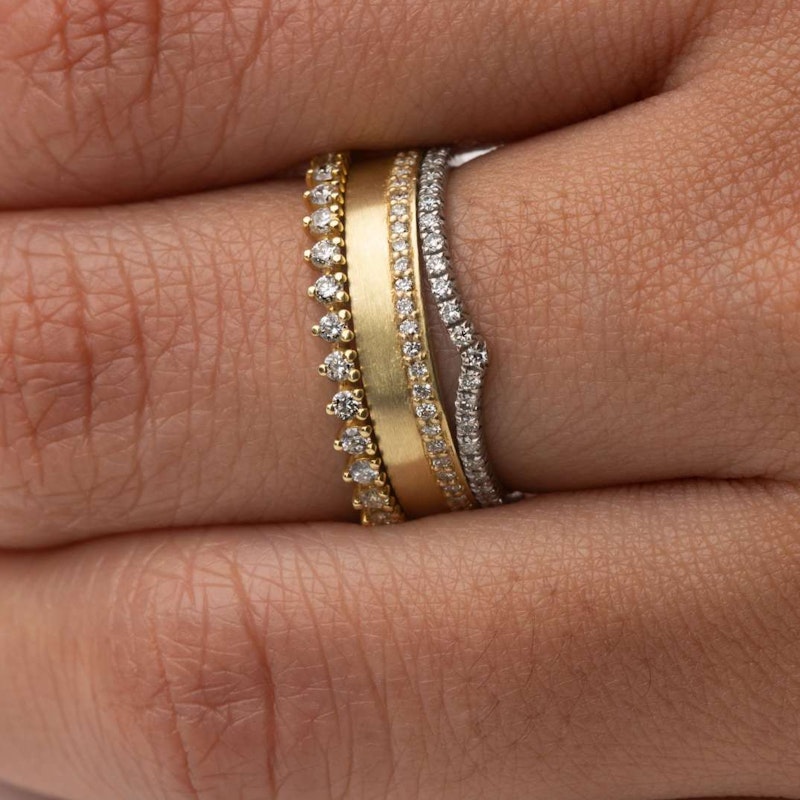 ILA 14k Yellow Gold Reed Diamond Ring