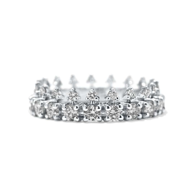 ILA 14k White Gold Declan Diamond Eternity Band Ring