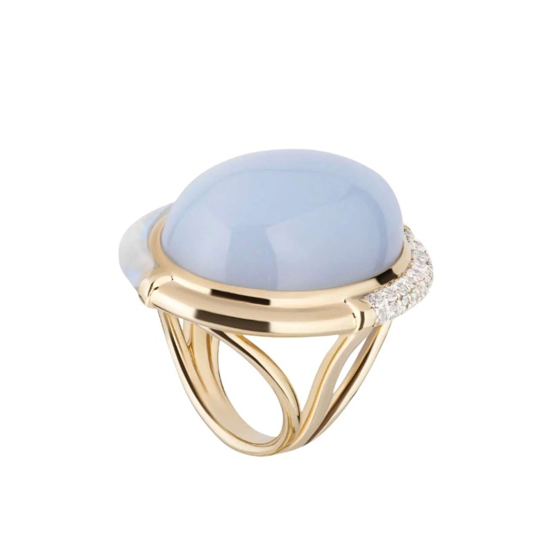 Mason and Books Blue Chalcedony Sugar & Spice Cocktail Ring