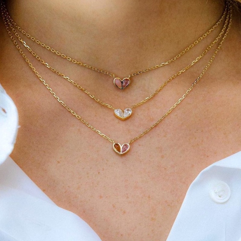 Gemella Emerald & Diamond Sweetheart Necklace