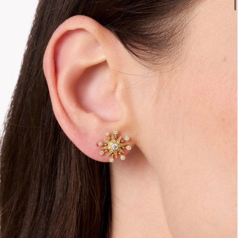 Colette 18k Yellow Gold and Diamond Twinkle Star Stud Earrings