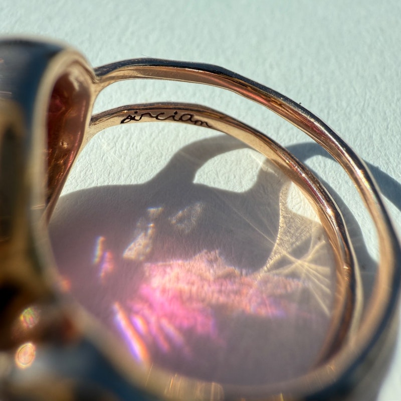 Sirciam 14k Rose Gold Pink Tourmaline Mana Ring