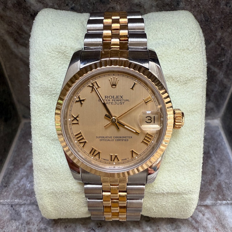 Rolex Datejust 31mm Champagne Dial with 18k Yellow Gold and Stainless Steel Jubilee Band