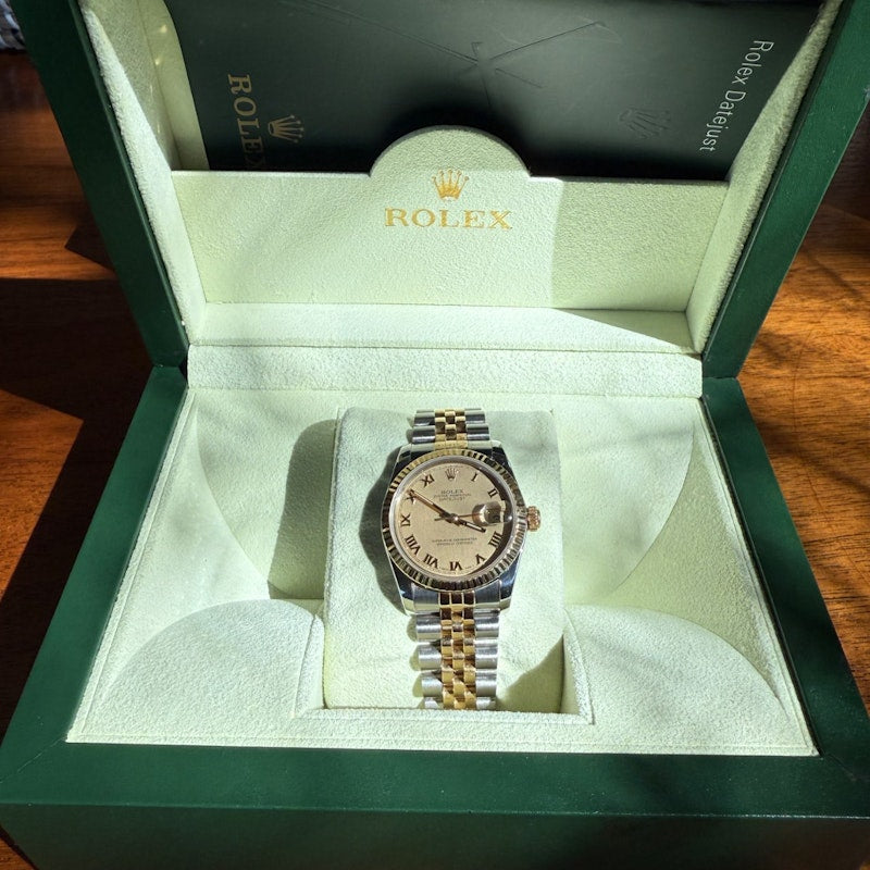 Rolex Datejust 31mm Champagne Dial with 18k Yellow Gold and Stainless Steel Jubilee Band