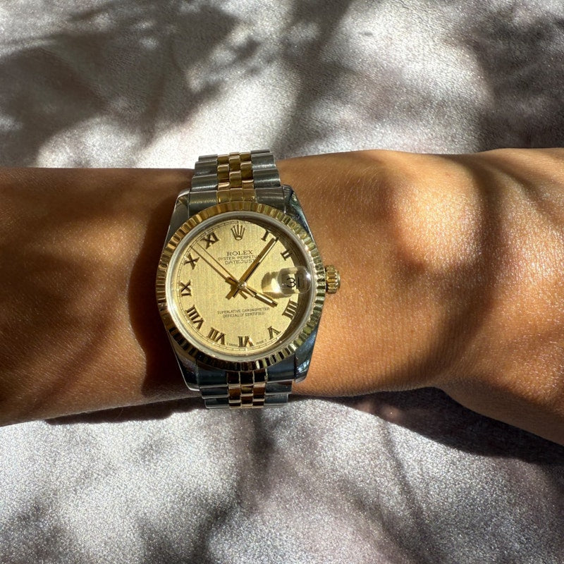 Rolex Datejust 31mm Champagne Dial with 18k Yellow Gold and Stainless Steel Jubilee Band