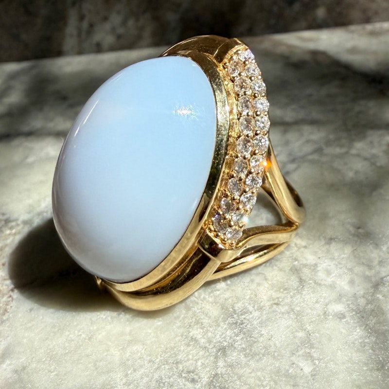 Mason and Books Blue Chalcedony Sugar & Spice Cocktail Ring