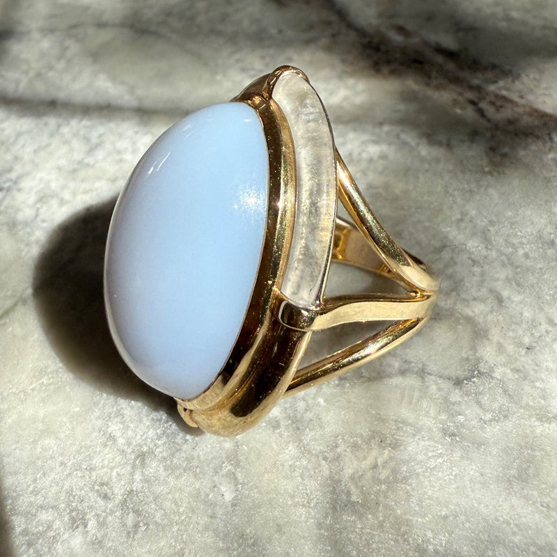 Mason and Books Blue Chalcedony Sugar & Spice Cocktail Ring