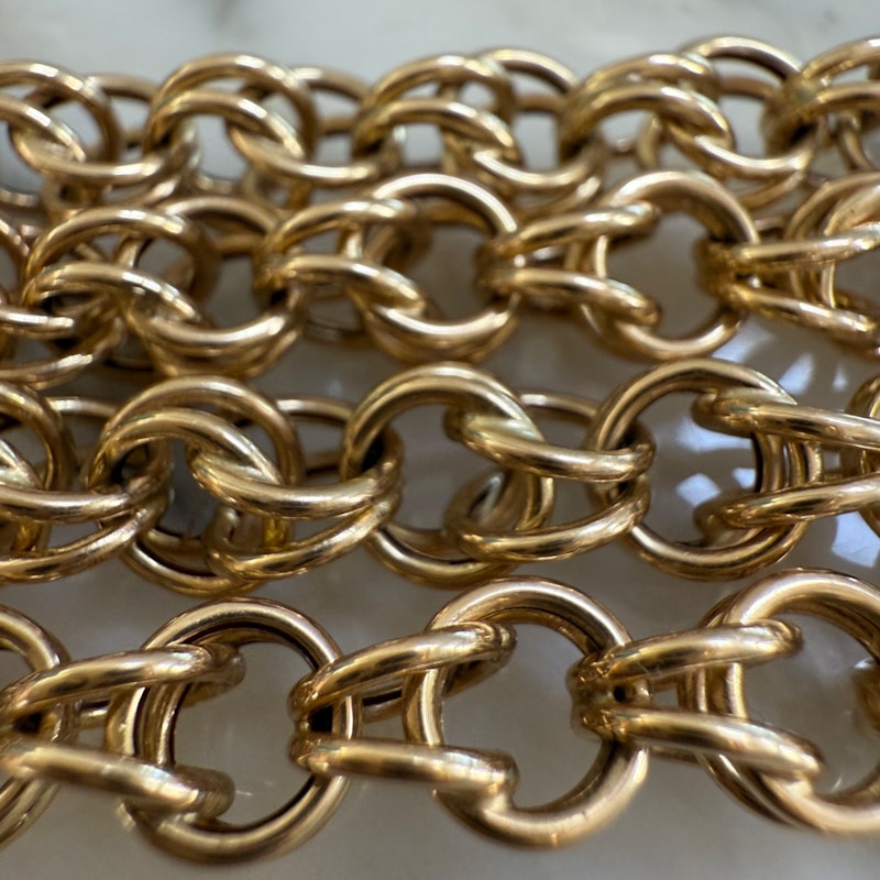 Mason and Books 14k Yellow Gold Crocheted Chain Necklace