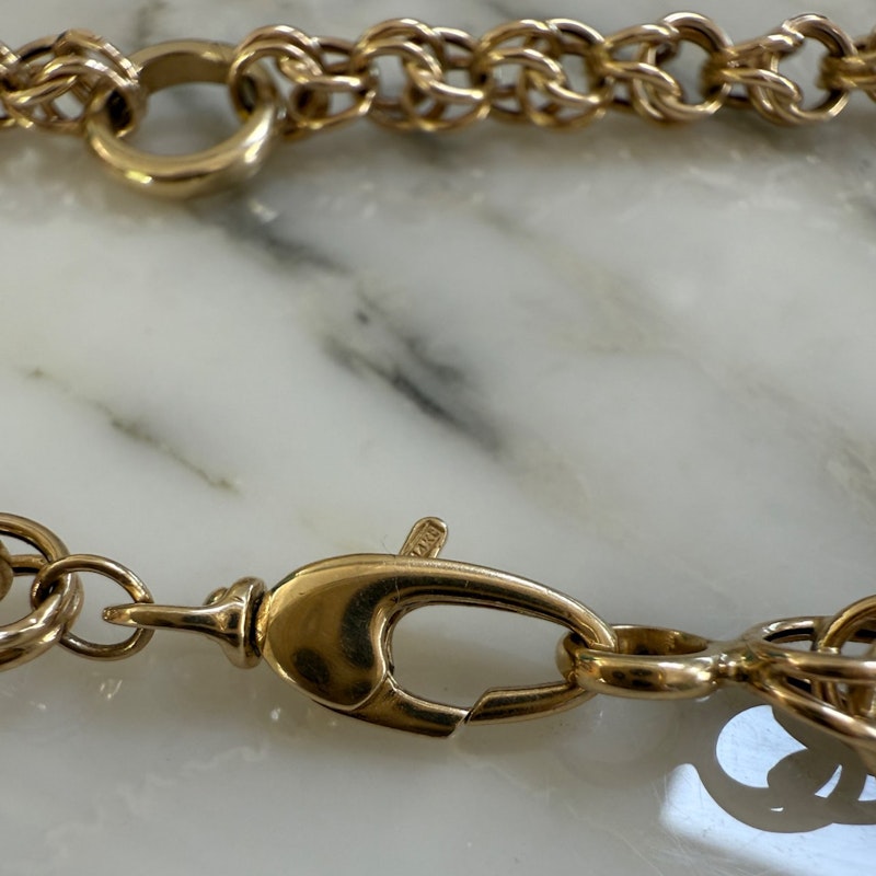 Mason and Books 14k Yellow Gold Crocheted Chain Necklace