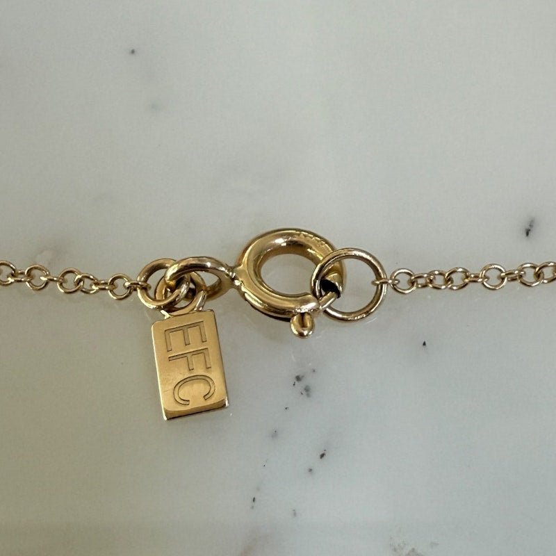 EF Collection 14k Yellow Gold Heart & Diamond Arrow Necklace