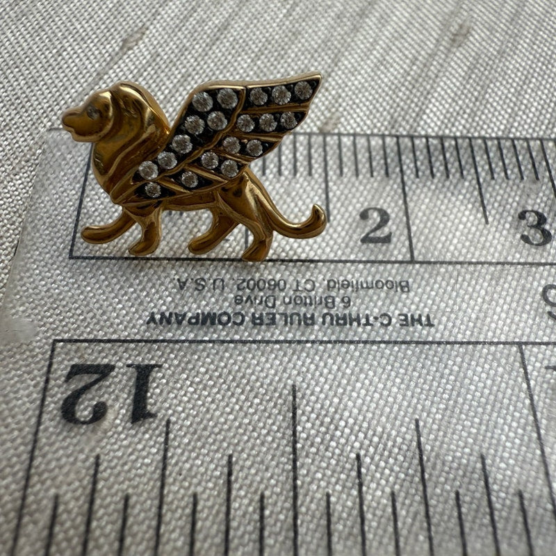 Sorellina 18k Yellow Gold El Leone Stud Earrings