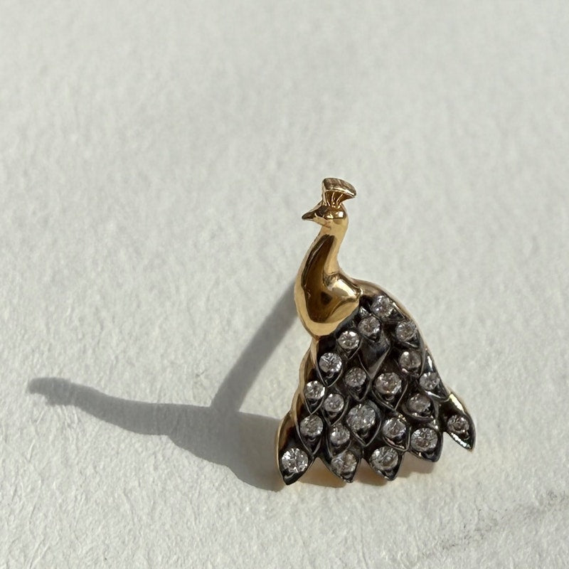 Sorellina 18k Yellow Gold Peacock Stud Earrings