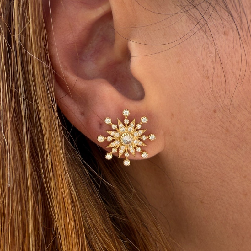 Colette 18k Yellow Gold and Diamond Twinkle Star Stud Earrings