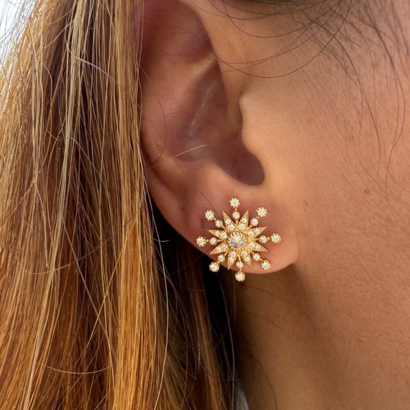 Colette 18k Yellow Gold and Diamond Twinkle Star Stud Earrings