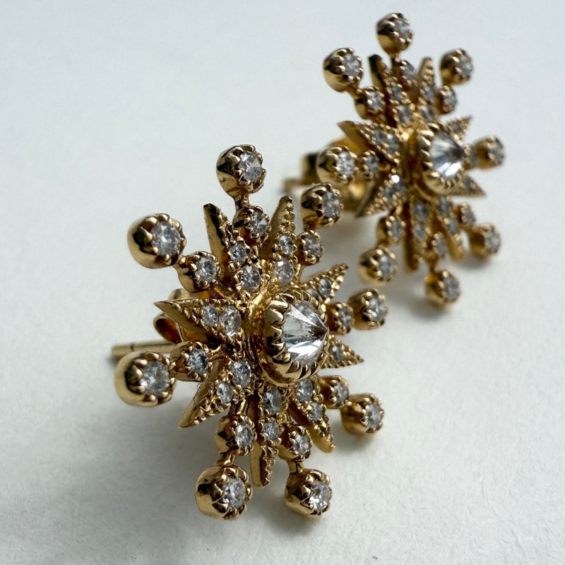 Colette 18k Yellow Gold and Diamond Twinkle Star Stud Earrings