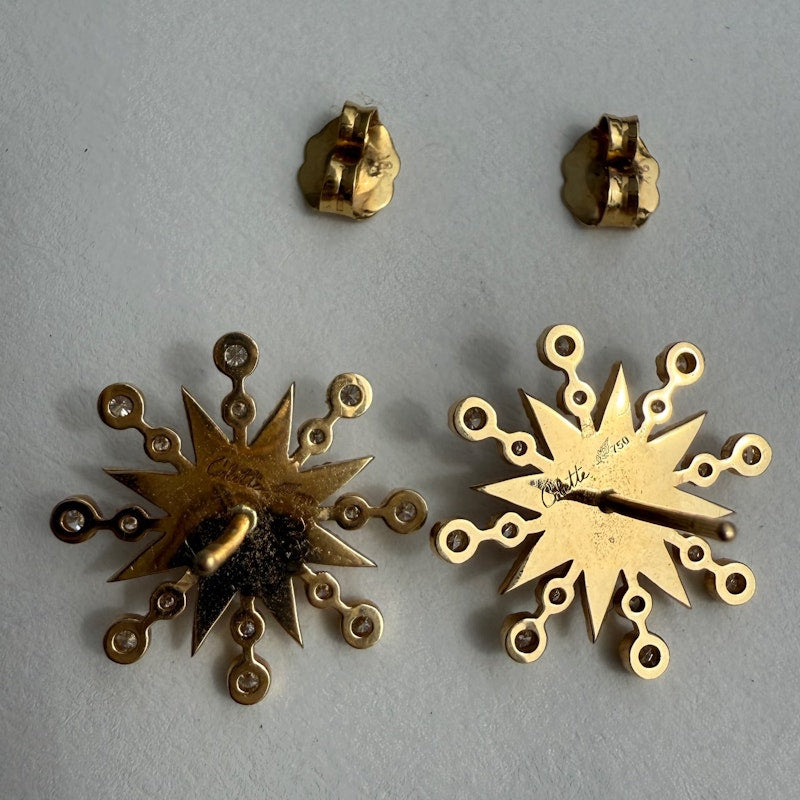 Colette 18k Yellow Gold and Diamond Twinkle Star Stud Earrings