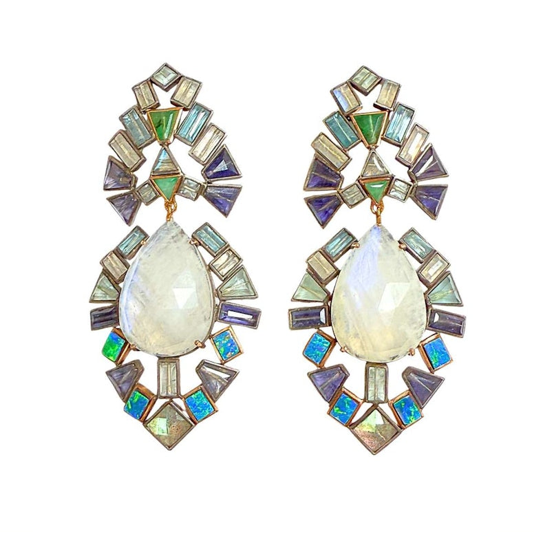 Nak Armstrong Large Geometric Statement Earrings