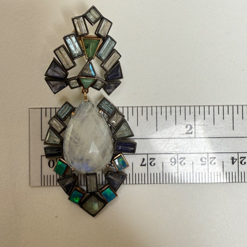 Nak Armstrong Large Geometric Statement Earrings