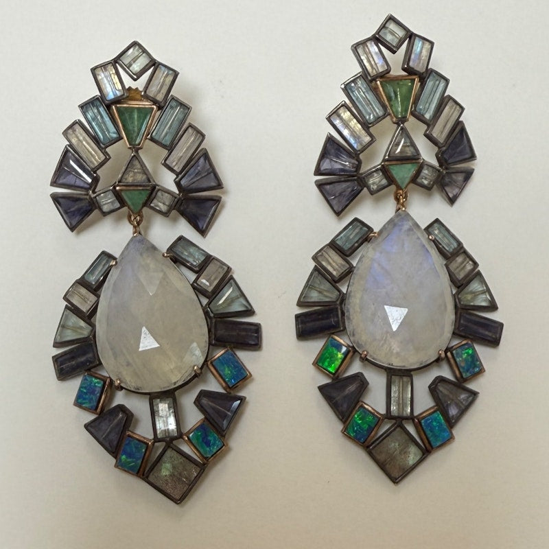 Nak Armstrong Large Geometric Statement Earrings