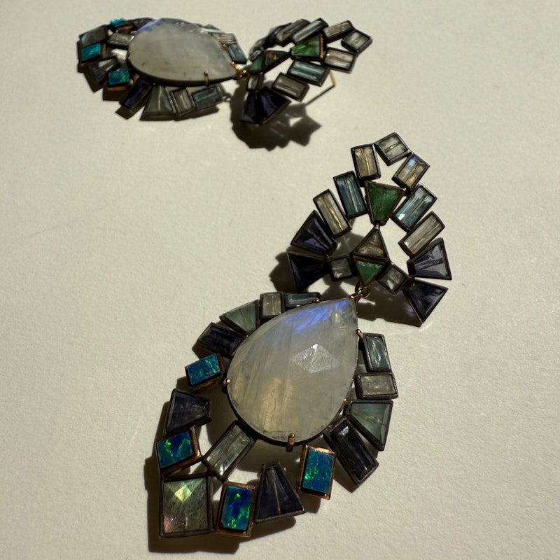 Nak Armstrong Large Geometric Statement Earrings