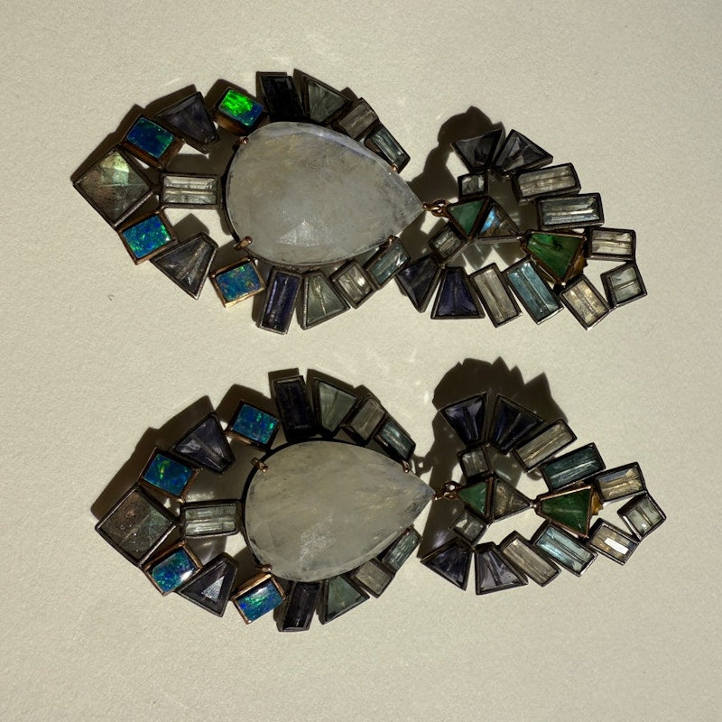 Nak Armstrong Large Geometric Statement Earrings