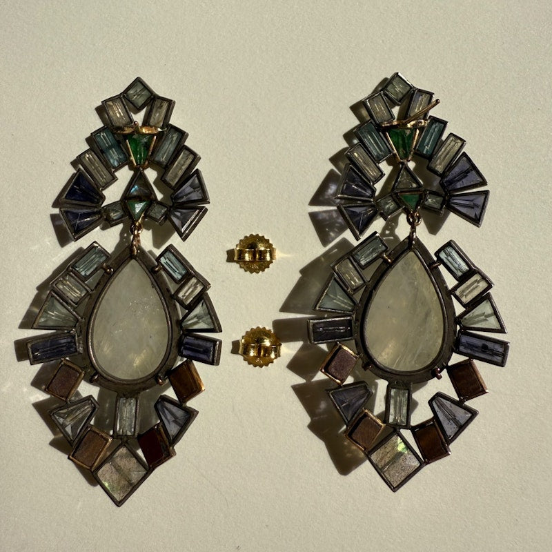Nak Armstrong Large Geometric Statement Earrings