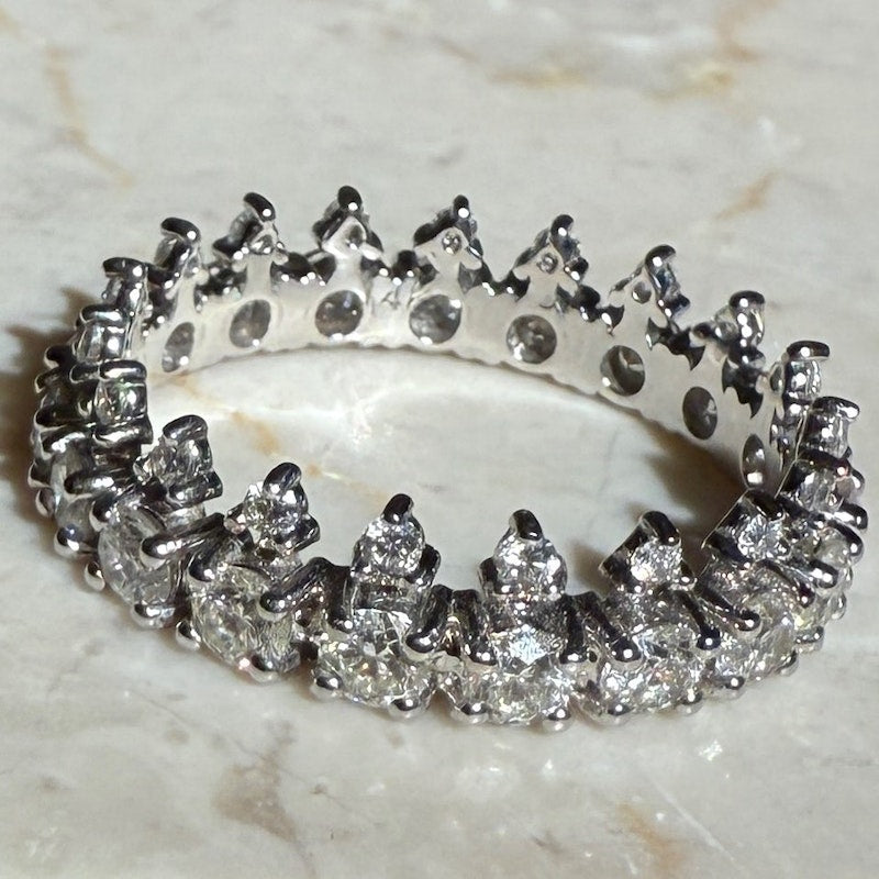 ILA 14k White Gold Declan Diamond Eternity Band Ring