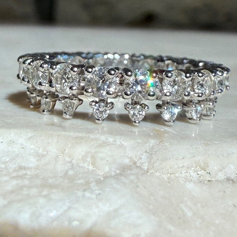 ILA 14k White Gold Declan Diamond Eternity Band Ring