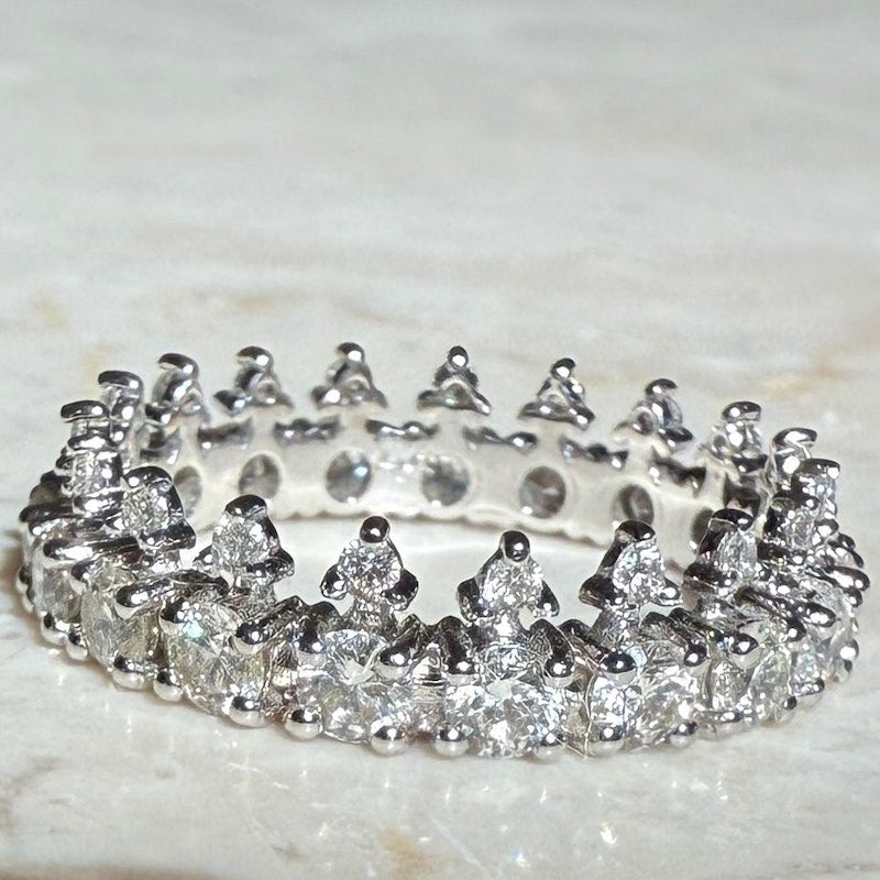 ILA 14k White Gold Declan Diamond Eternity Band Ring