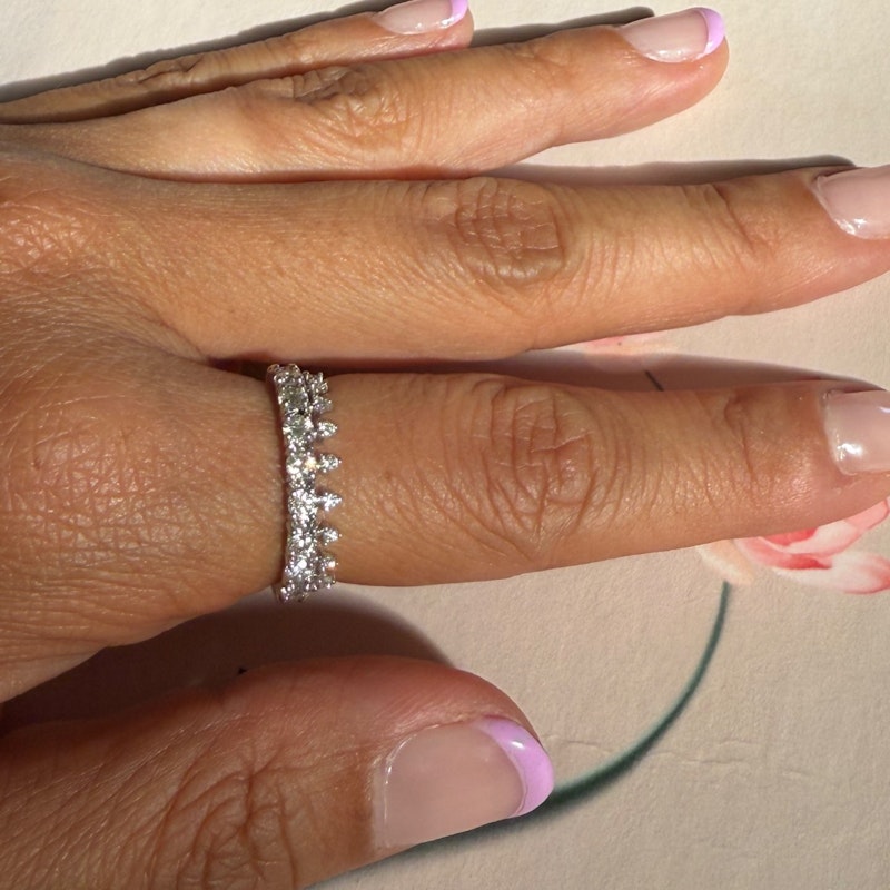 ILA 14k White Gold Declan Diamond Eternity Band Ring