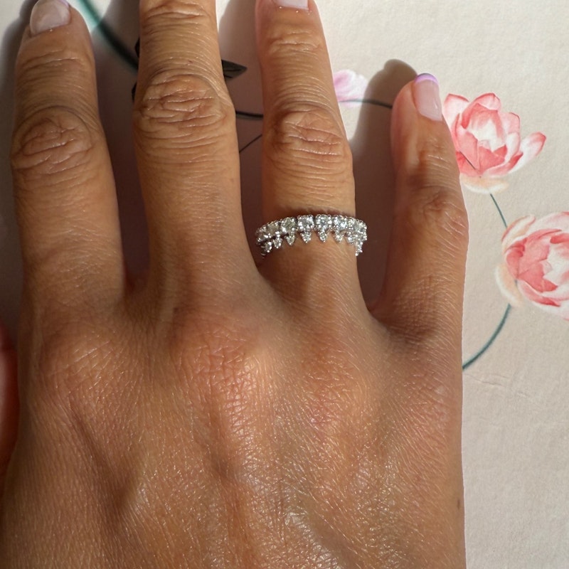 ILA 14k White Gold Declan Diamond Eternity Band Ring
