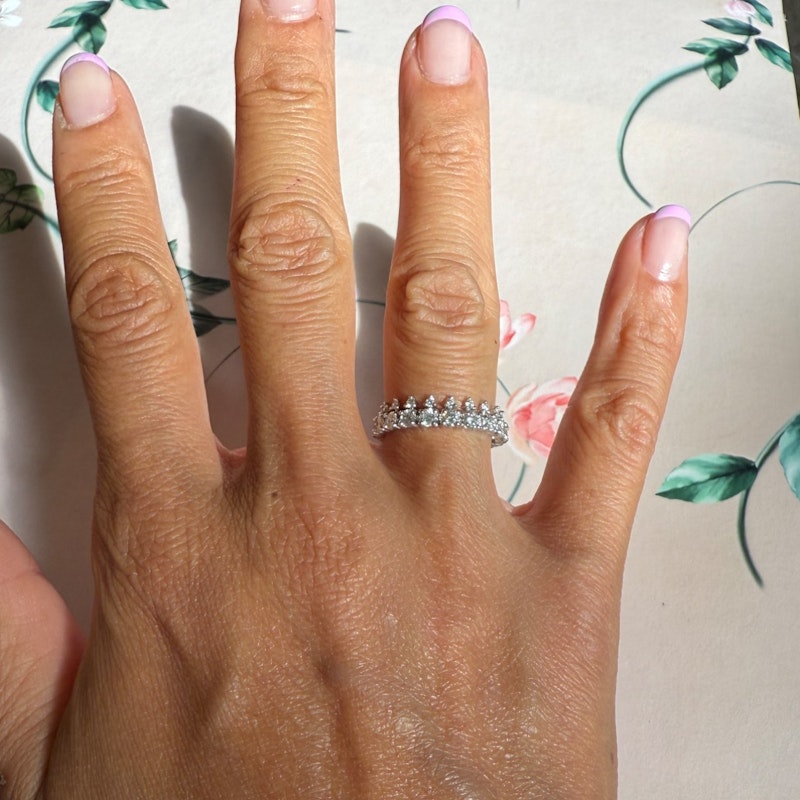 ILA 14k White Gold Declan Diamond Eternity Band Ring