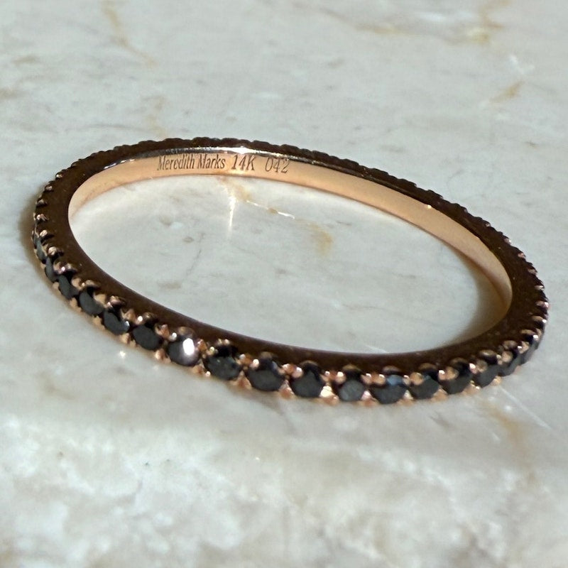 Meredith Marks 14k Rose Gold Josephine Black Diamond Ring