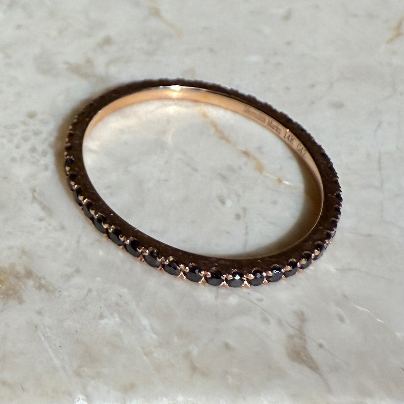 Meredith Marks 14k Rose Gold Josephine Black Diamond Ring