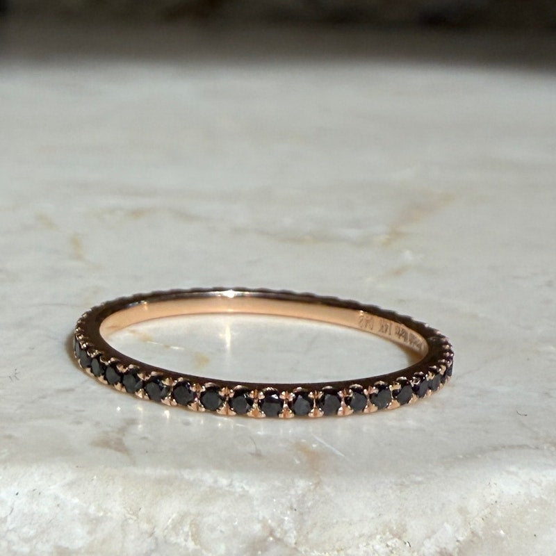 Meredith Marks 14k Rose Gold Josephine Black Diamond Ring
