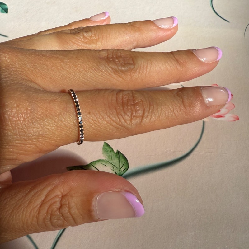 Meredith Marks 14k Rose Gold Josephine Black Diamond Ring