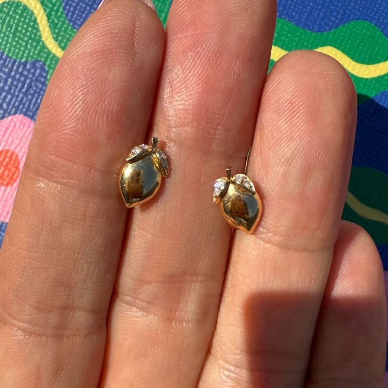Sorellina 18k Yellow Gold Lemon Stud Earrings