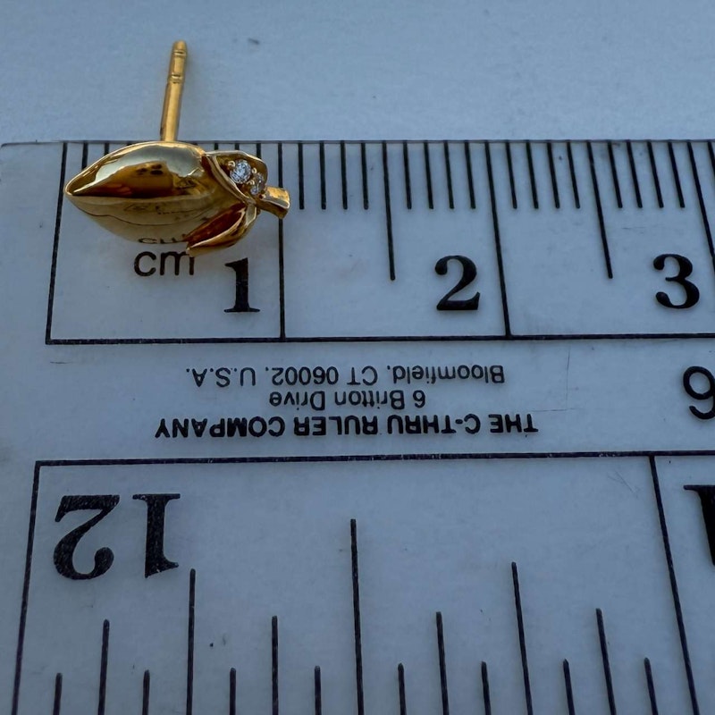 Sorellina 18k Yellow Gold Lemon Stud Earrings