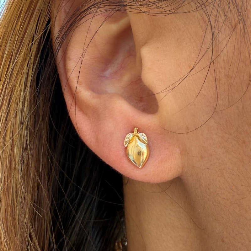 Sorellina 18k Yellow Gold Lemon Stud Earrings