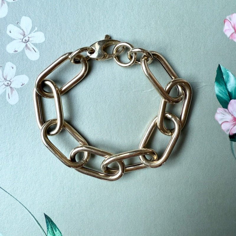 Sig Ward 14k Yellow Gold Large Oval Link Chain Bracelet