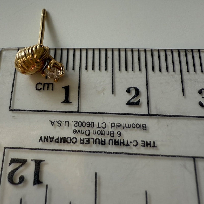 Renna Bitsy Bean Stud Closed with Diamond, single
