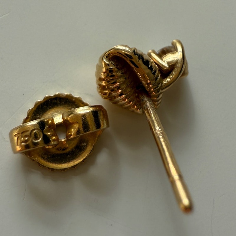Renna Bitsy Bean Stud Closed with Diamond, single