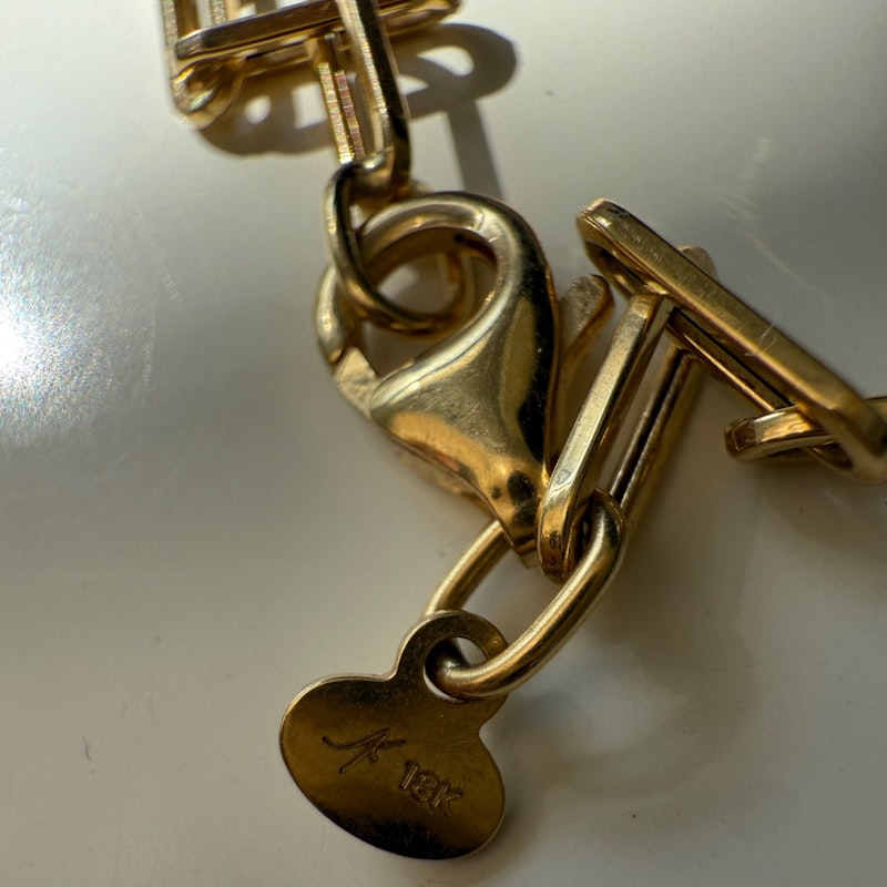Ana Katarina 18k Yellow Gold Paperclip Chain Tribe Necklace with Multi-Gemstone Charms
