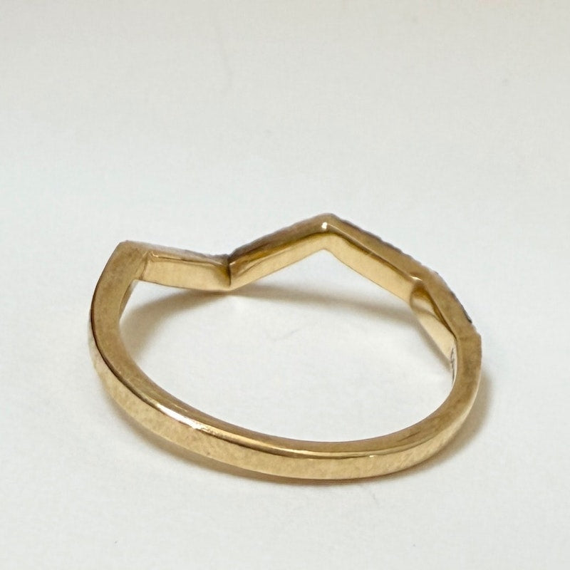 Kavant & Sharart 18k Yellow Gold Small Ziggy Ring with Orange Sapphires - sz 7 - 2 of 2
