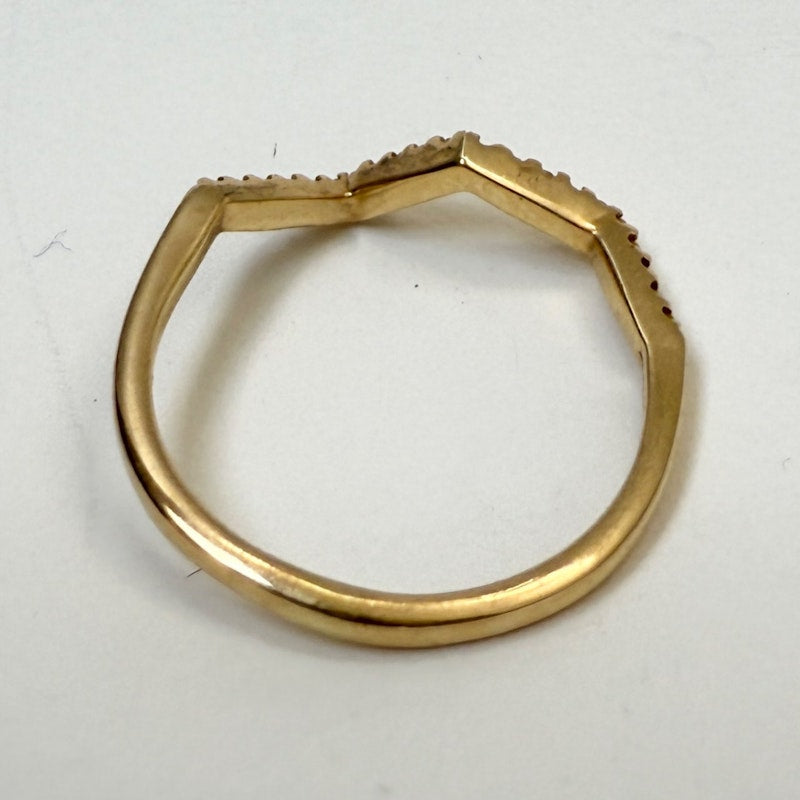 Kavant & Sharart 18k Yellow Gold Small Ziggy Ring with Yellow Sapphires - sz 7