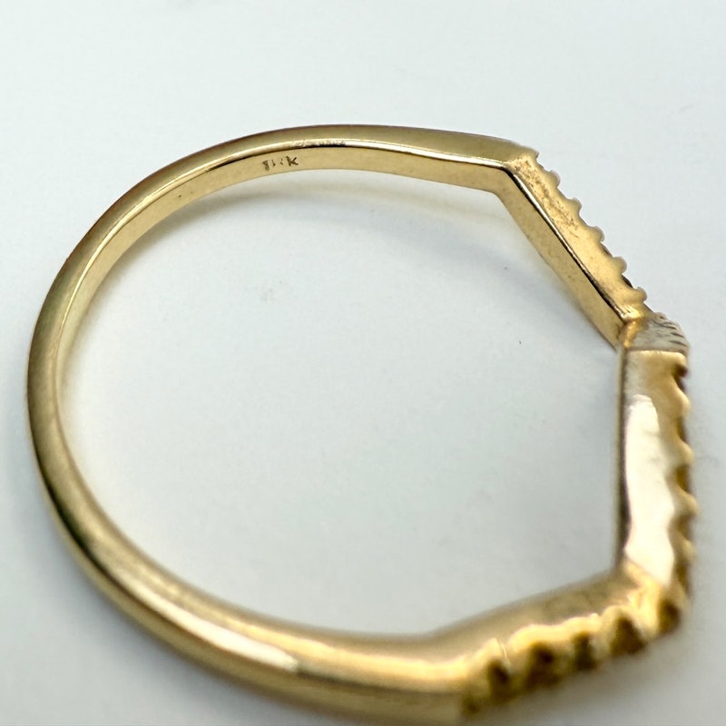 Kavant & Sharart 18k Yellow Gold Small Ziggy Ring with Yellow Sapphires - sz 7