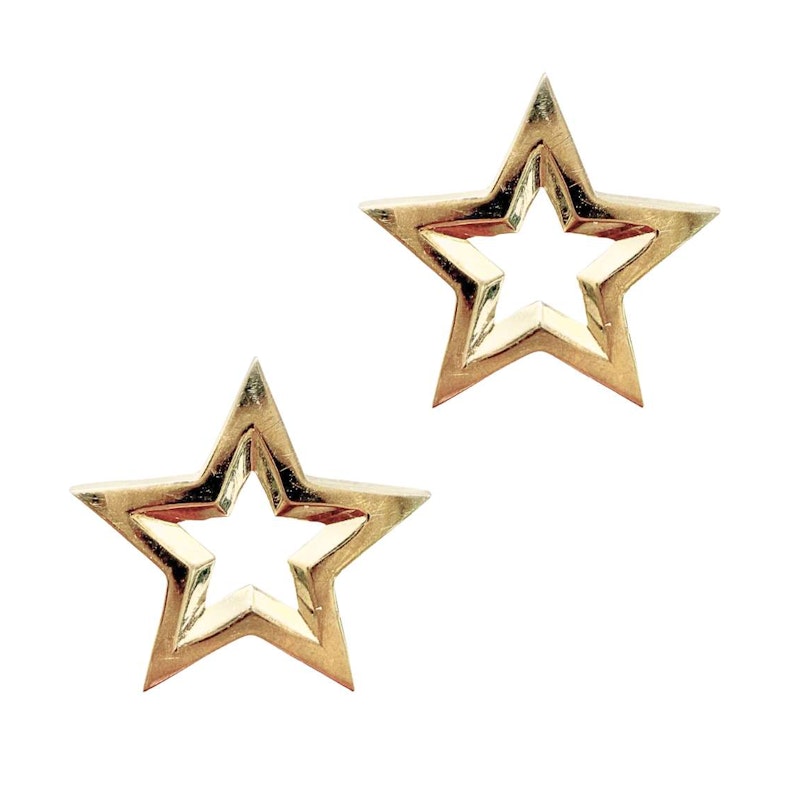 KWIT 14k Yellow Gold Star Stud Earrings