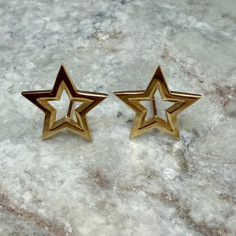 KWIT 14k Yellow Gold Star Stud Earrings