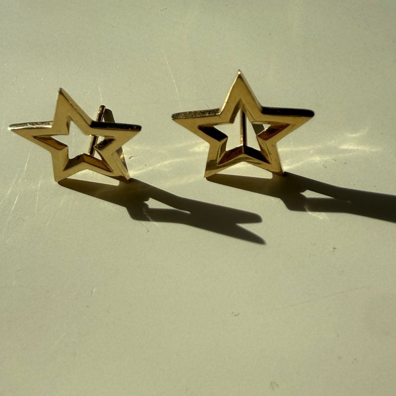 KWIT 14k Yellow Gold Star Stud Earrings